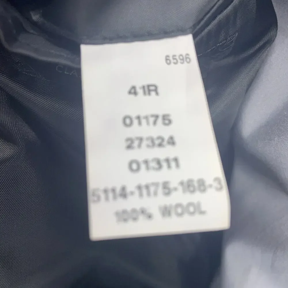 $229 Jos A Bank Classic Collection Mens 41R Blazer Suit Jacket Charcoal Wool